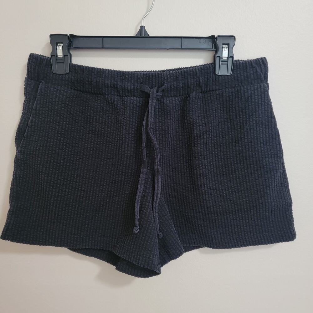 Madewell Black Ribbed Shorts Size Medium
